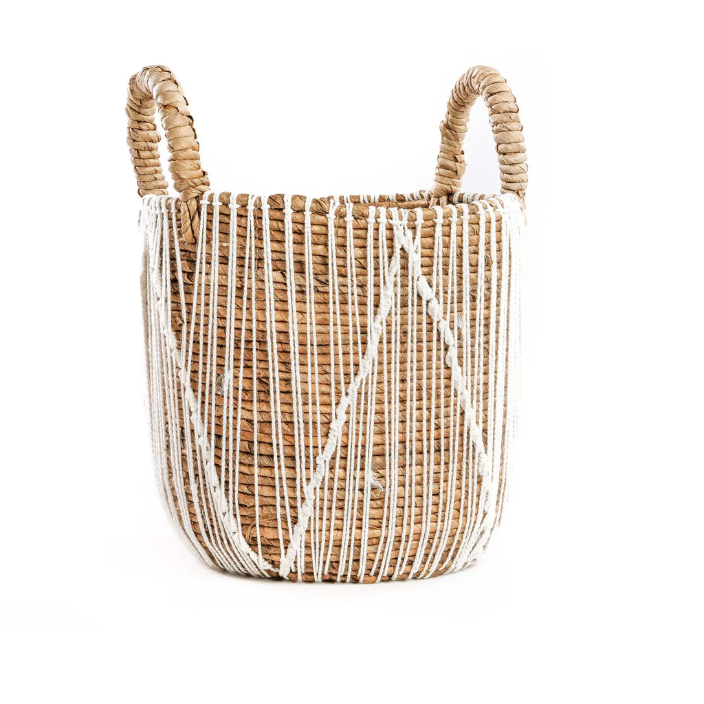 Point de macramé droit - Naturel Blanc - S