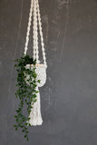 Le Crochet pour Plantes en Macramé Torsadé - Blanc Naturel - M
