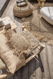 Pouf en osier tressé - assise en fibres Naturelles, siège deux tailles