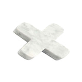 Déco en marbre blanc et noir, accessoire de table, pose plat en croix, 2 couleurs