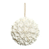 Pendentif Boule Coquillage Fleur - Blanc - L