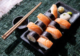 Assiette à Sushi Brûlée - Noir - L