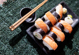 Assiette à Sushi Brûlée - Noir - L