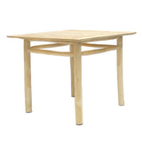 Table Tullum carré en teck blanchi - Table en bois précieux 80 cm